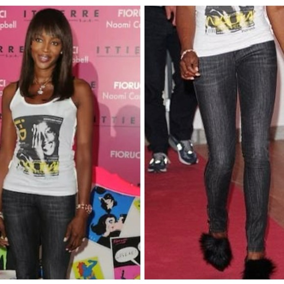 Fiorucci x Naomi Campbell Deadstock Mid-Rise Skinny Push Up Jeans-Size: 27 NWT - Picture 1 of 14